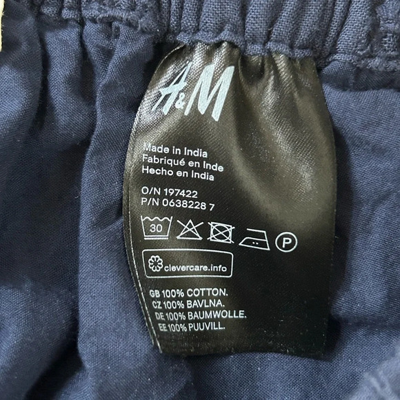 H&M Blue Embroidered Mini Skirt Sz 14 - Picture 3 of 6